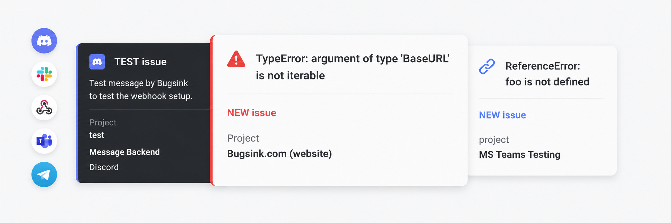 Bugsink alerts in email and chat tools