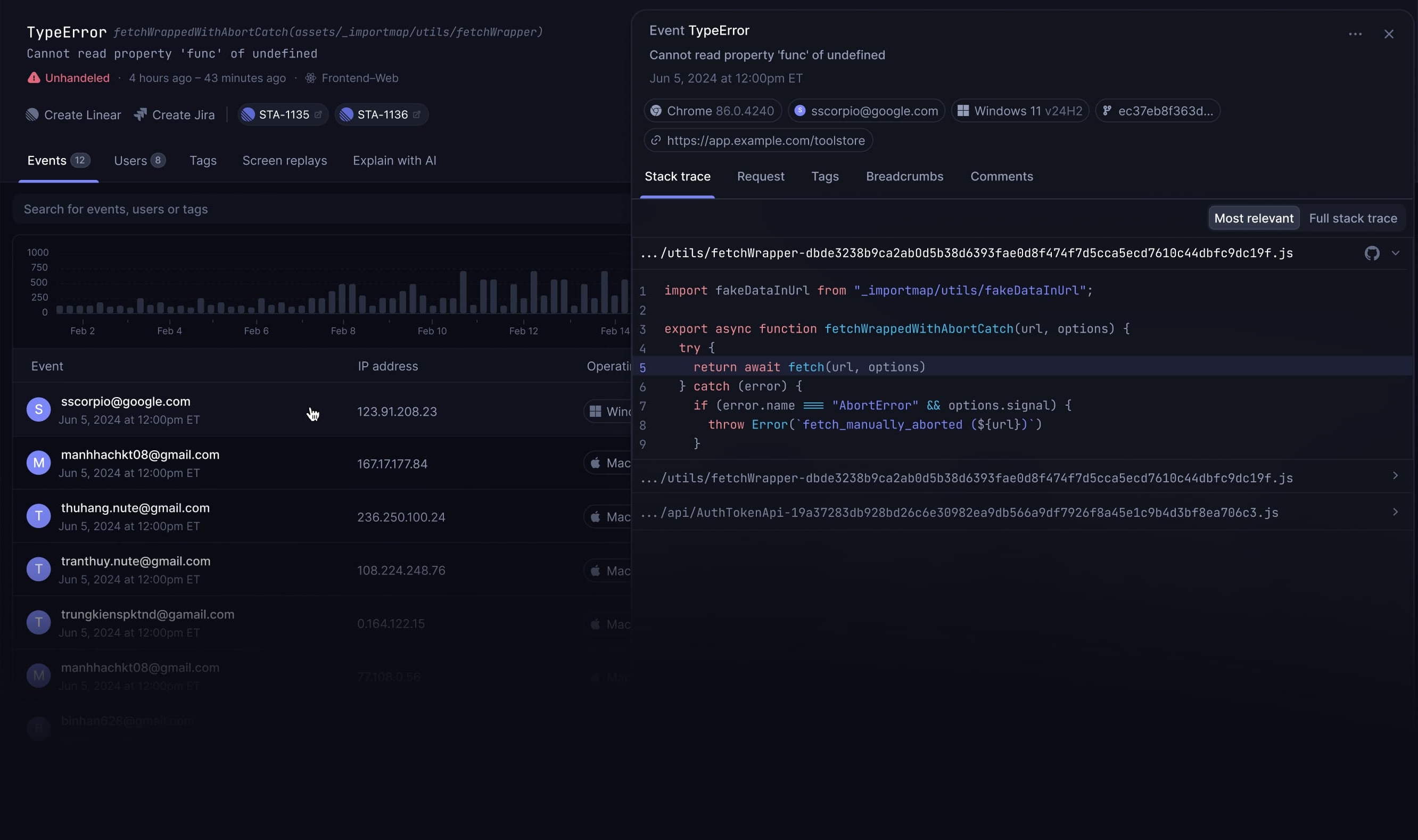 Error-view in Better Stack