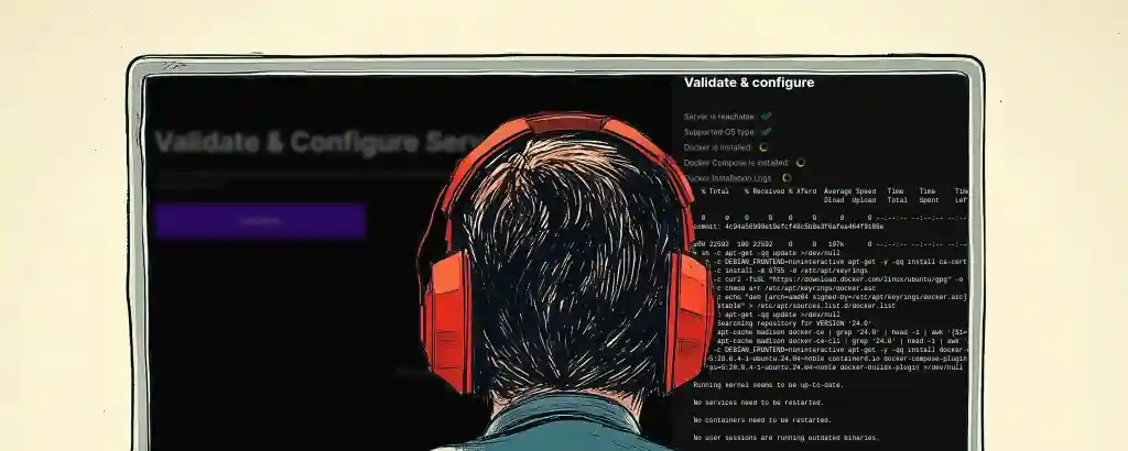 Software Developer, looking at the Coolify installation screen