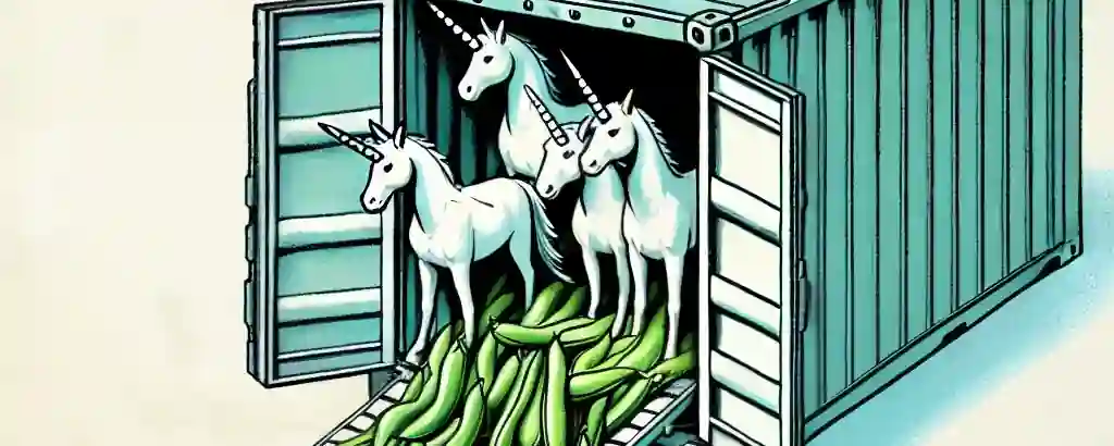 Container filled with Snappea and Gunicorns