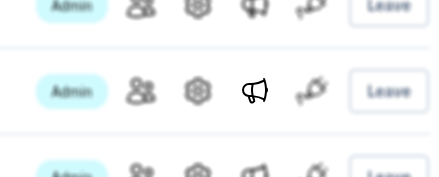 Megaphone icon in Bugsink
