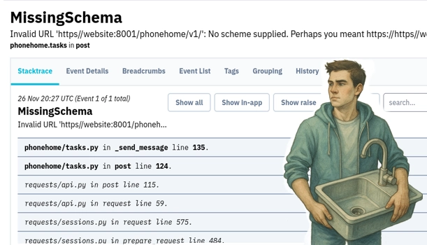 Bugsink Stacktrace Screenshot