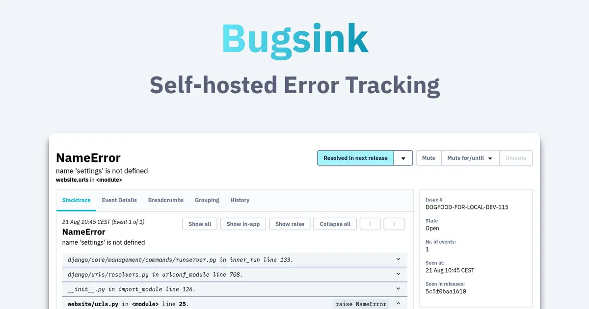 Bugsink Image